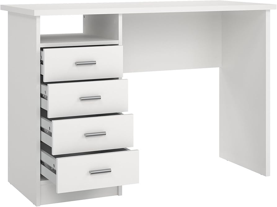 Tvilum ホワイト 4段引き出しデスク デンマーク産 615IMGCb+uL._AC_UF894,